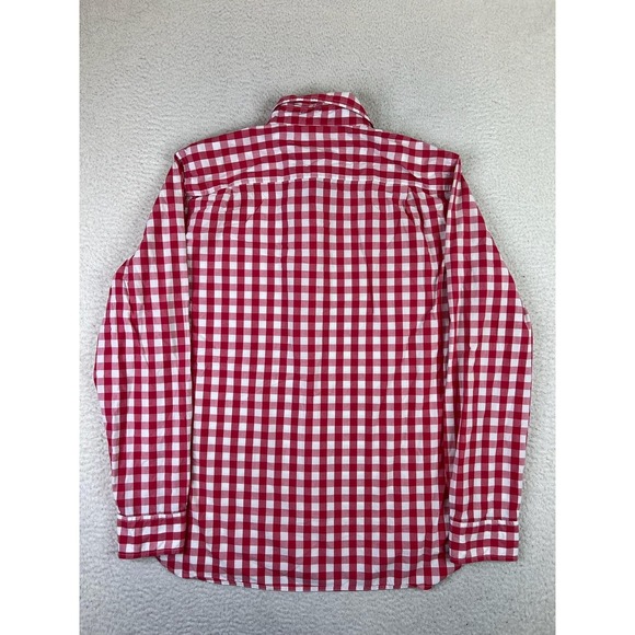 American Eagle Shirt Mens Large Red White Plaid Button Down Long Sleeve Cotton - Picture 2 of 8